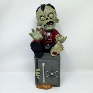 South Carolina Gamecocks Zombie Figure Bank NCAA Piggy Halloween Horror Coin Jar